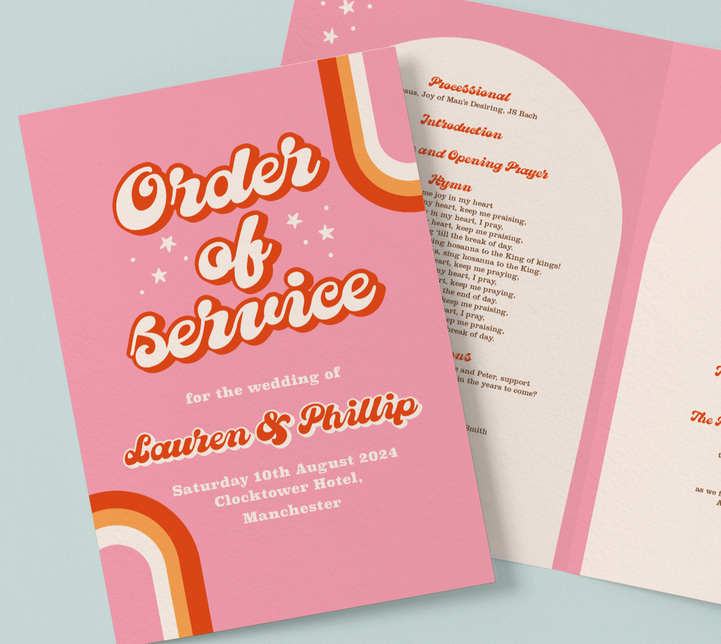 Nancy Order of Service booklets