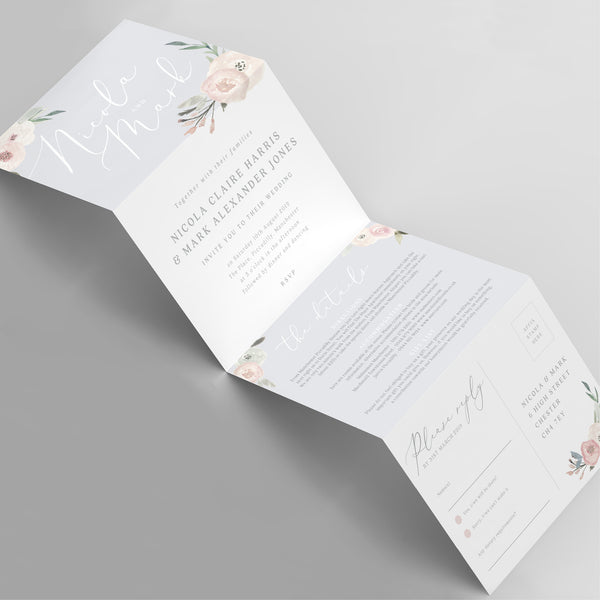 Ella concertina wedding invitation - Project Pretty